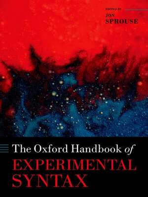 cover image of The Oxford Handbook of Experimental Syntax